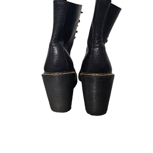 DR, MARTENS Platform Boots Kendra‎ 10-Eye Heel Black Aunt Sally Size 9 - Picture 3 of 11